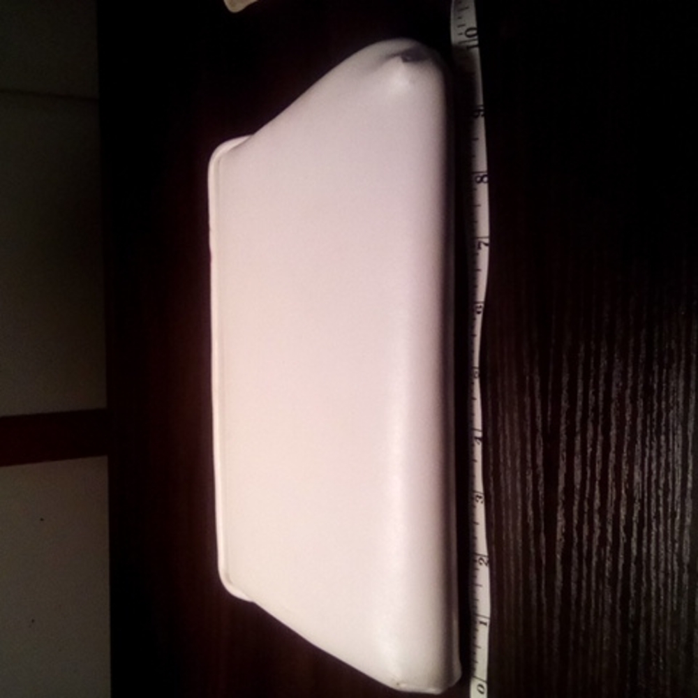 White Leather (like) Clutch Purse